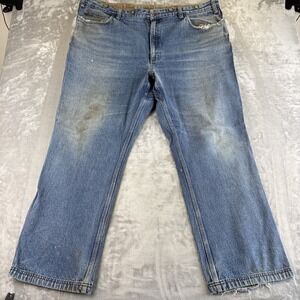 Vintage 48x32 Duluth Trading Co Denim Work Carpenter Dungaree Pant Gusset (1237)